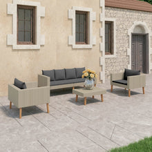 4-Delige Loungeset Met Kussens Poly Rattan 1