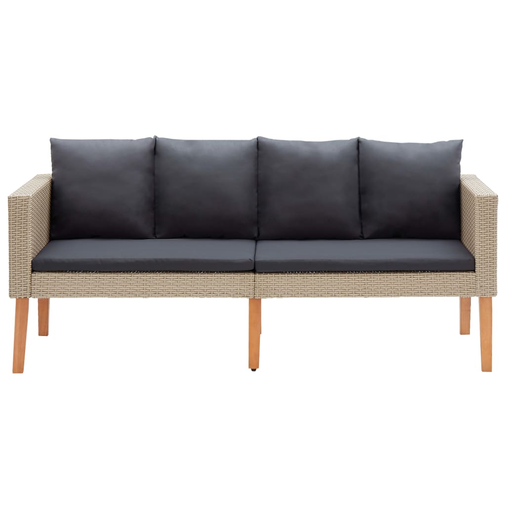 2-Delige Loungeset Met Kussens Poly Rattan 1