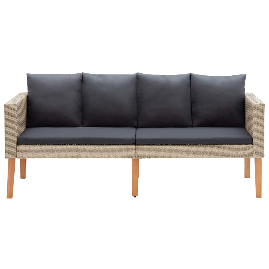 2-Delige Loungeset Met Kussens Poly Rattan 1