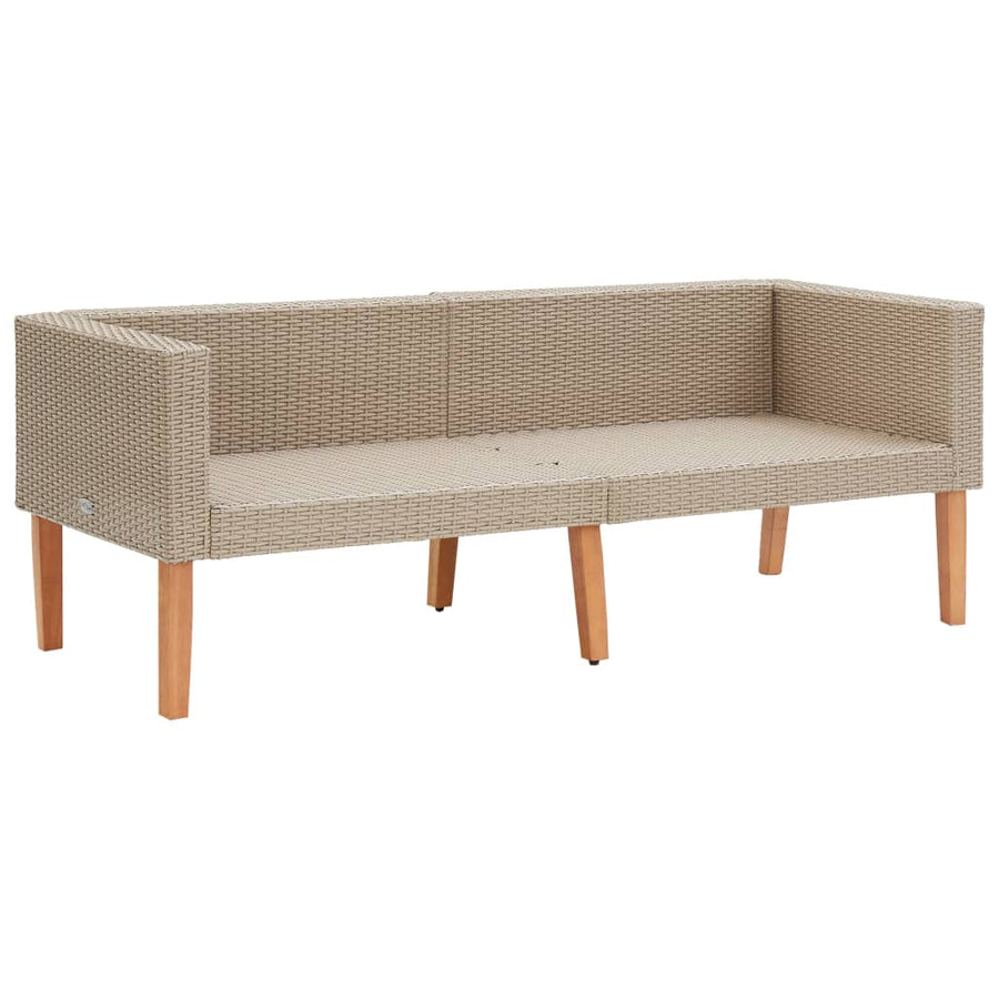 2-Delige Loungeset Met Kussens Poly Rattan 1