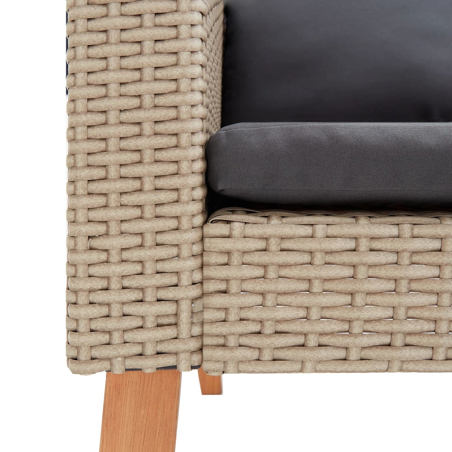 2-Delige Loungeset Met Kussens Poly Rattan 1