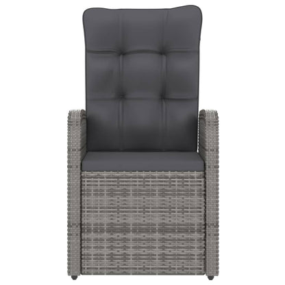 -Delige Tuinset Met Kussens Poly Rattan 9 Grijs en zwart