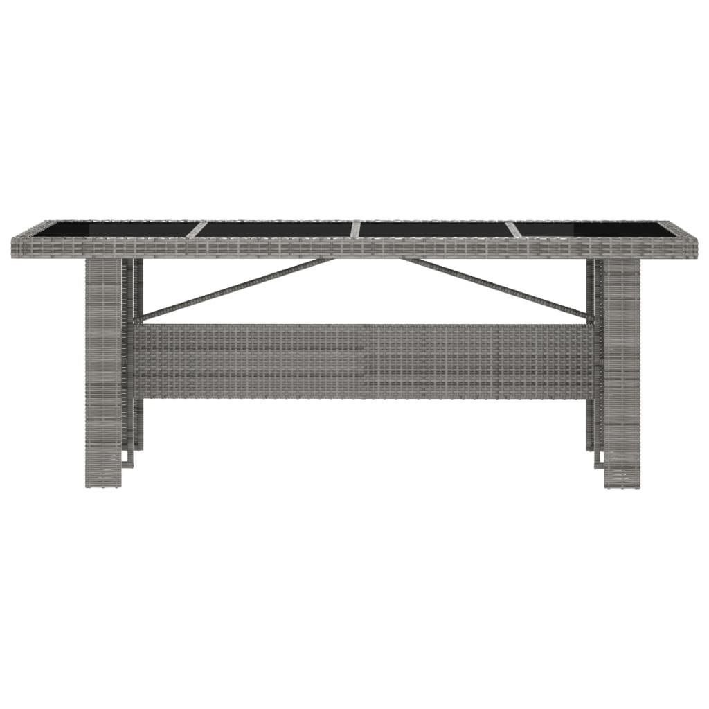 -Delige Tuinset Met Kussens Poly Rattan 9 Grijs en zwart