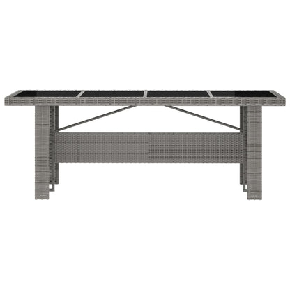 -Delige Tuinset Met Kussens Poly Rattan 9 Grijs en zwart