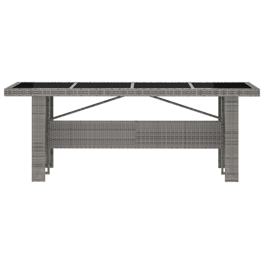 -Delige Tuinset Met Kussens Poly Rattan 9 Grijs en zwart