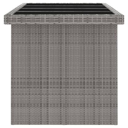 -Delige Tuinset Met Kussens Poly Rattan 9 Grijs en zwart