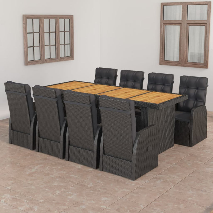 9-Delige Tuinset Met Kussens Poly Rattan 8