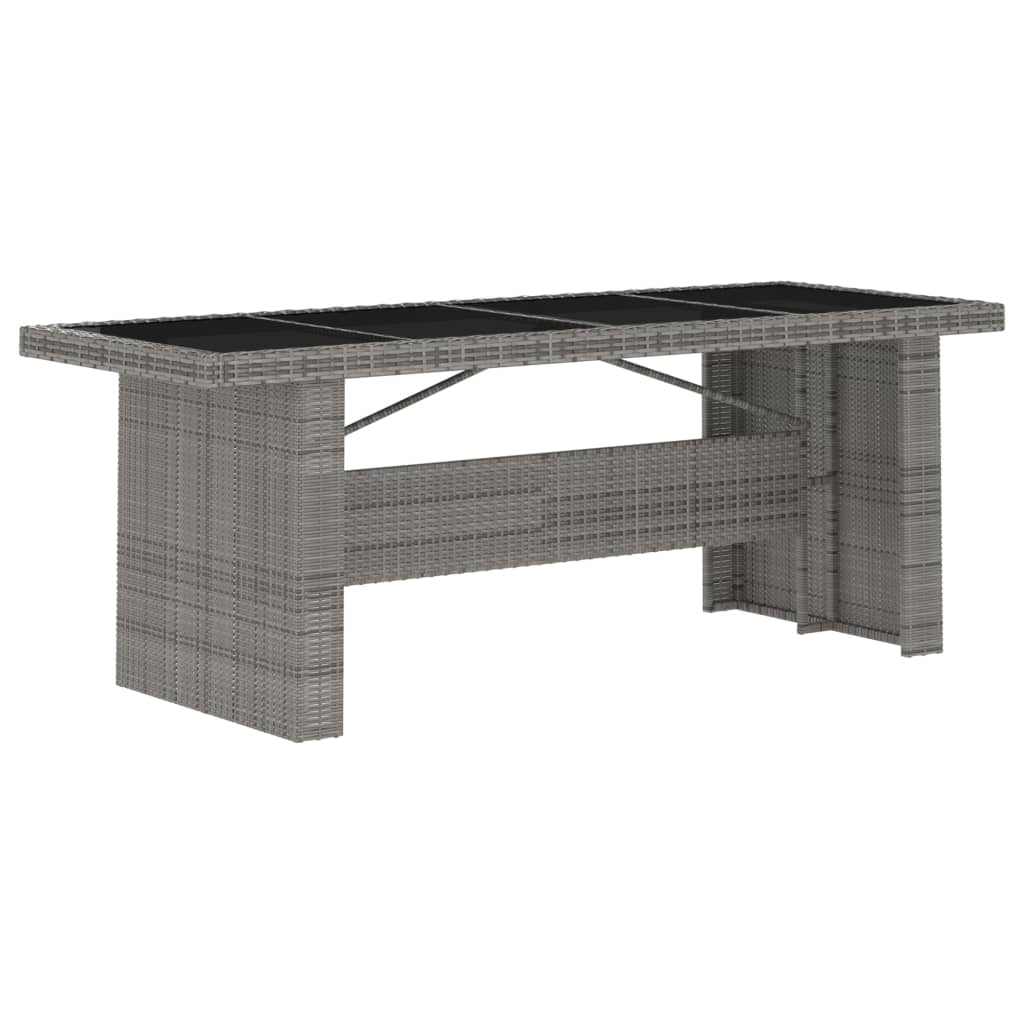-Delige Tuinset Met Kussens Poly Rattan 7 Grijs en zwart