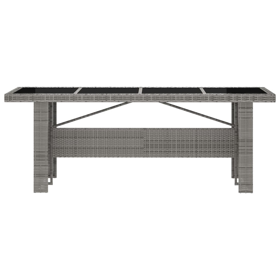 -Delige Tuinset Met Kussens Poly Rattan 7 Grijs en zwart