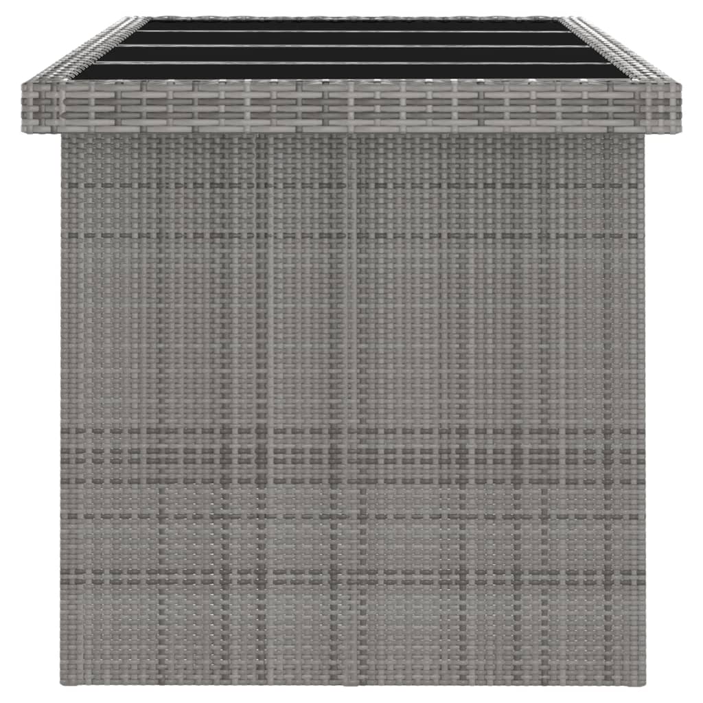 -Delige Tuinset Met Kussens Poly Rattan 7 Grijs en zwart
