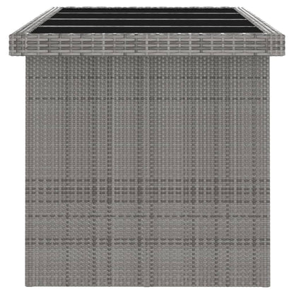 -Delige Tuinset Met Kussens Poly Rattan 7 Grijs en zwart