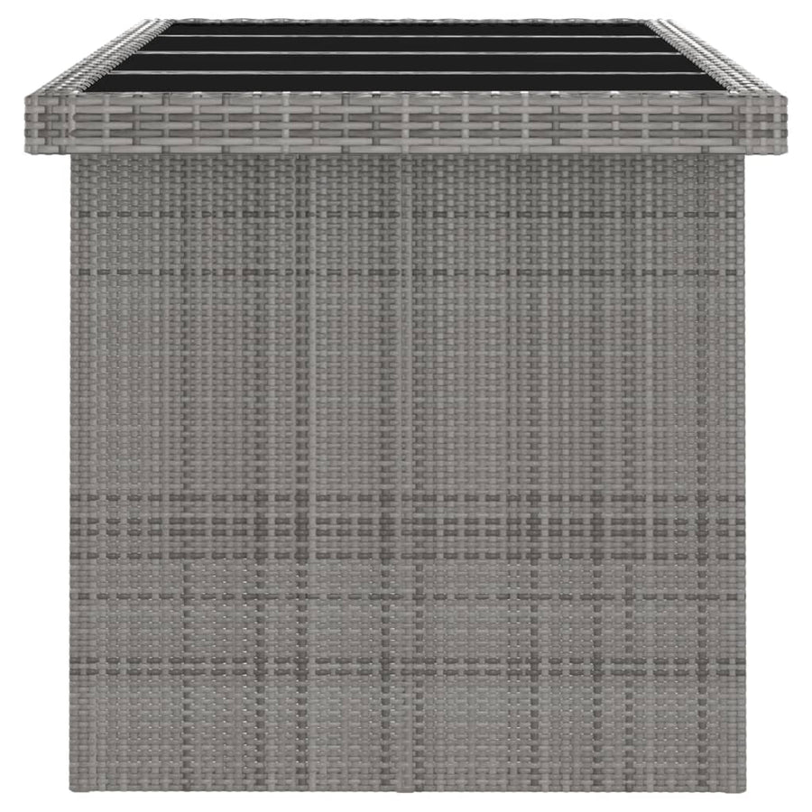 -Delige Tuinset Met Kussens Poly Rattan 7 Grijs en zwart