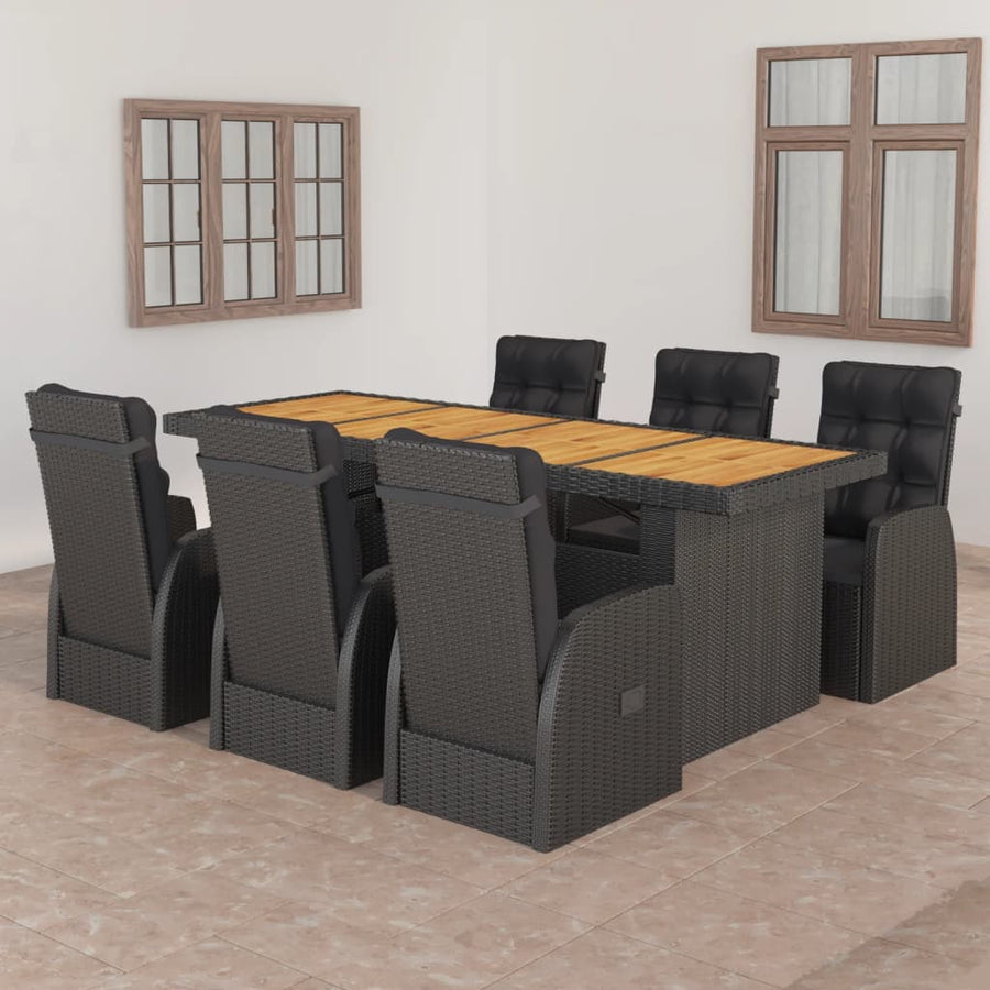 7-Delige Tuinset Met Kussens Poly Rattan 6
