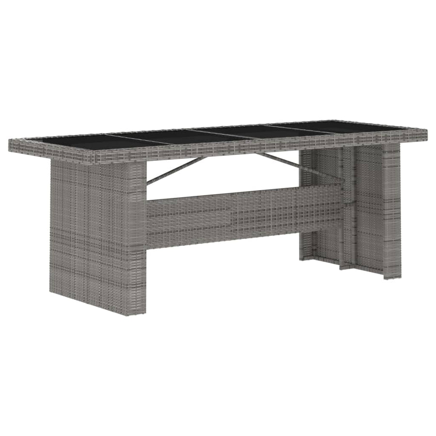 -Delige Tuinset Met Kussens Poly Rattan 11 Grijs en zwart