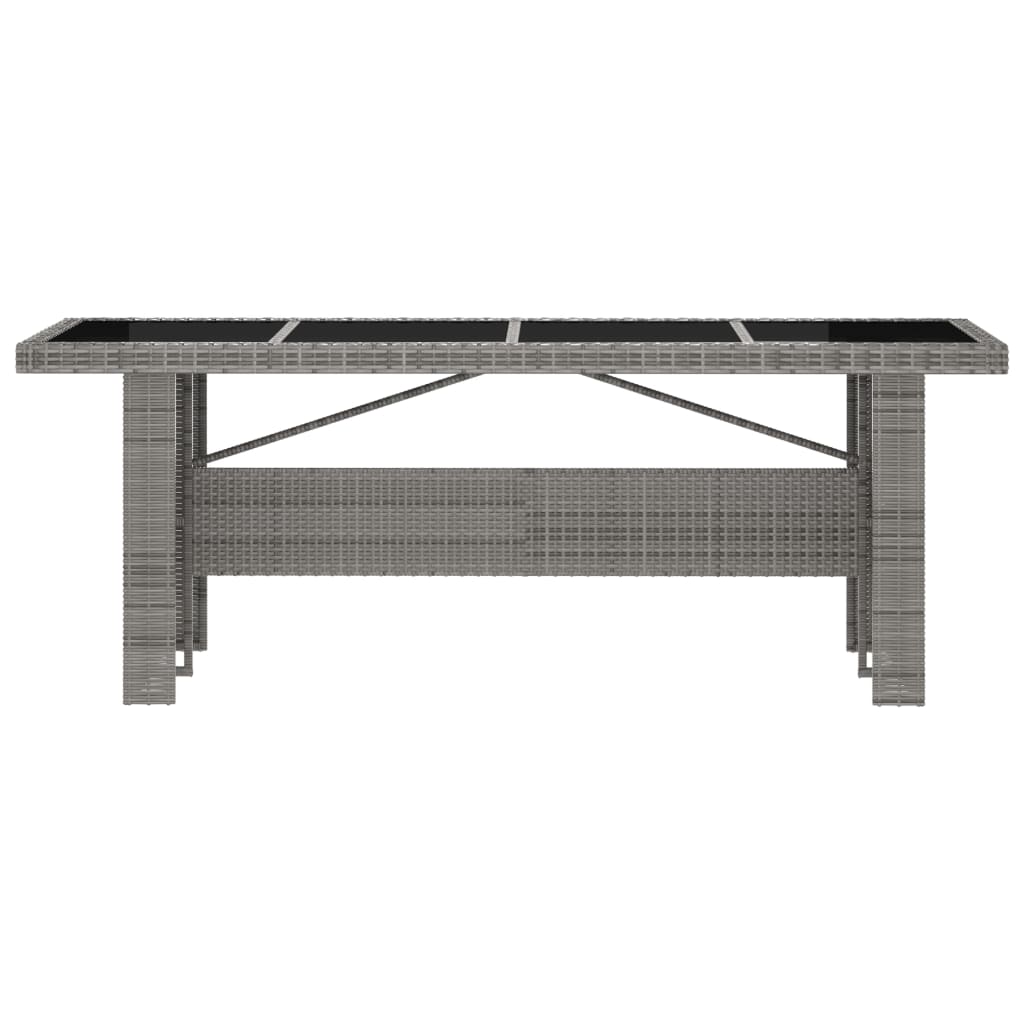 -Delige Tuinset Met Kussens Poly Rattan 11 Grijs en zwart