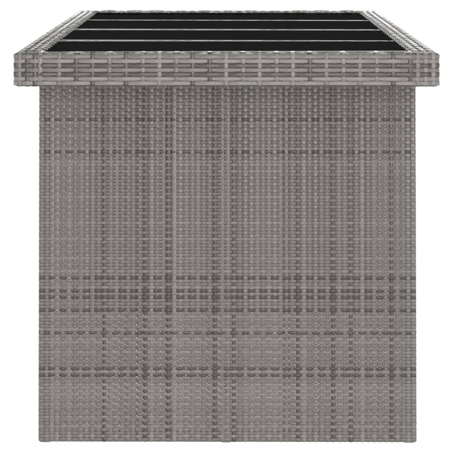 -Delige Tuinset Met Kussens Poly Rattan 11 Grijs en zwart