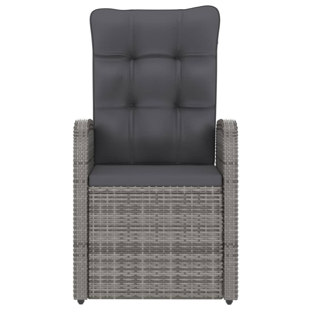-Delige Tuinset Met Kussens Poly Rattan 11 Grijs en zwart