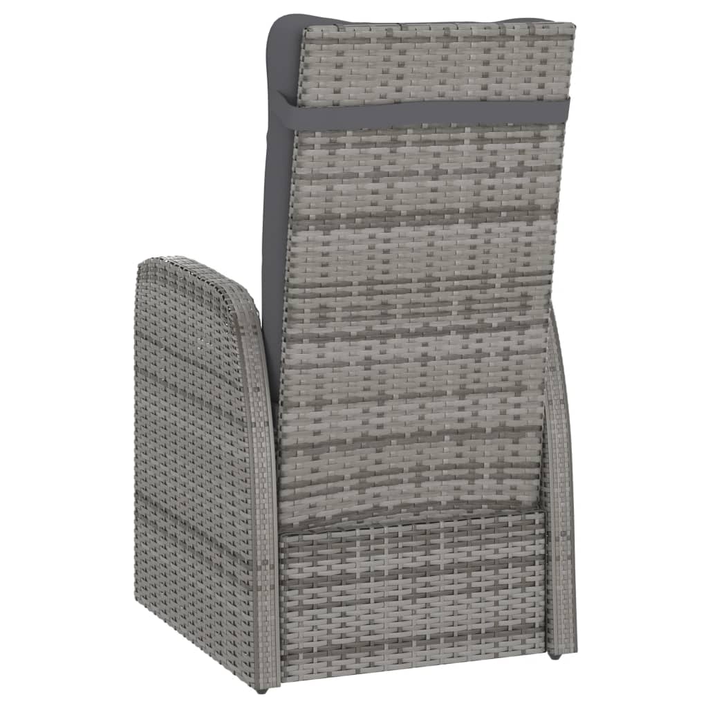 -Delige Tuinset Met Kussens Poly Rattan 11 Grijs en zwart