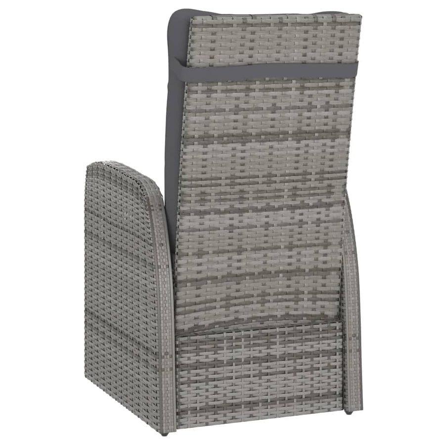 -Delige Tuinset Met Kussens Poly Rattan 11 Grijs en zwart