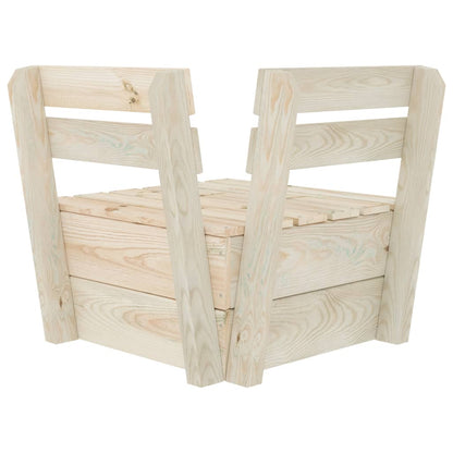 Sectioneel Pallet Geïmpregneerd Vurenhout Hoekbank