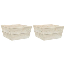 Tuintafels 2 St 60X60X30 Cm Geïmpregneerd Vurenhout Tafel (2 st)