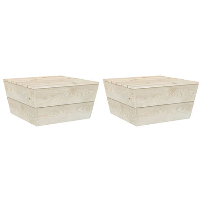 Tuintafels 2 St 60X60X30 Cm Geïmpregneerd Vurenhout Tafel (2 st)