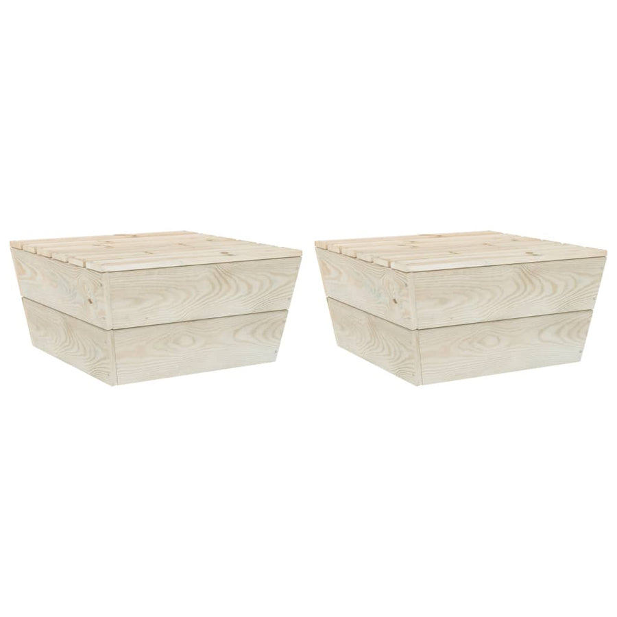 Tuintafels 2 St 60X60X30 Cm Geïmpregneerd Vurenhout Tafel (2 st)