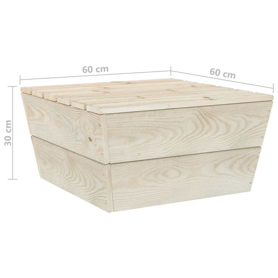 Tuintafels 2 St 60X60X30 Cm Geïmpregneerd Vurenhout Tafel (2 st)