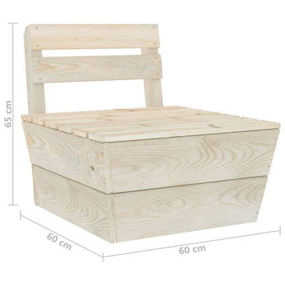2-Delige Loungeset Geïmpregneerd Vurenhout Middenbank + tafel