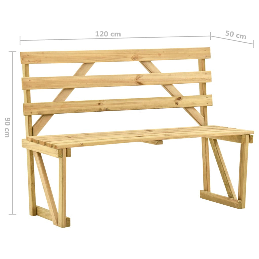 Tuinbank Geïmpregneerd Grenenhout 120 cm