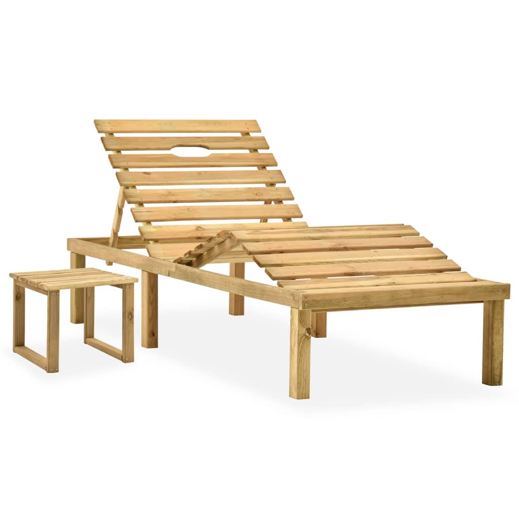 Ligbed Geïmpregneerd Grenenhout Met tafel