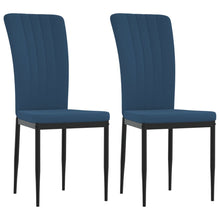 Eetkamerstoelen 2 st fluweel blauw