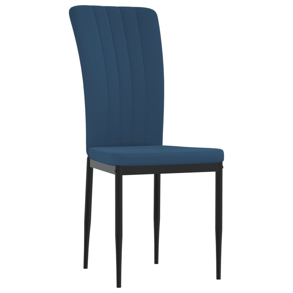 Eetkamerstoelen Fluweel 2 Blauw