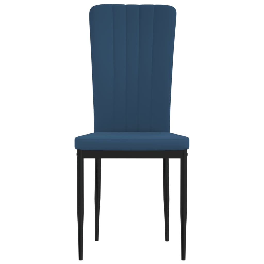 Eetkamerstoelen Fluweel 2 Blauw