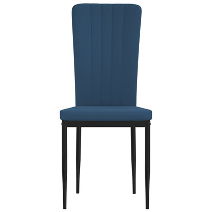 Eetkamerstoelen Fluweel 2 Blauw