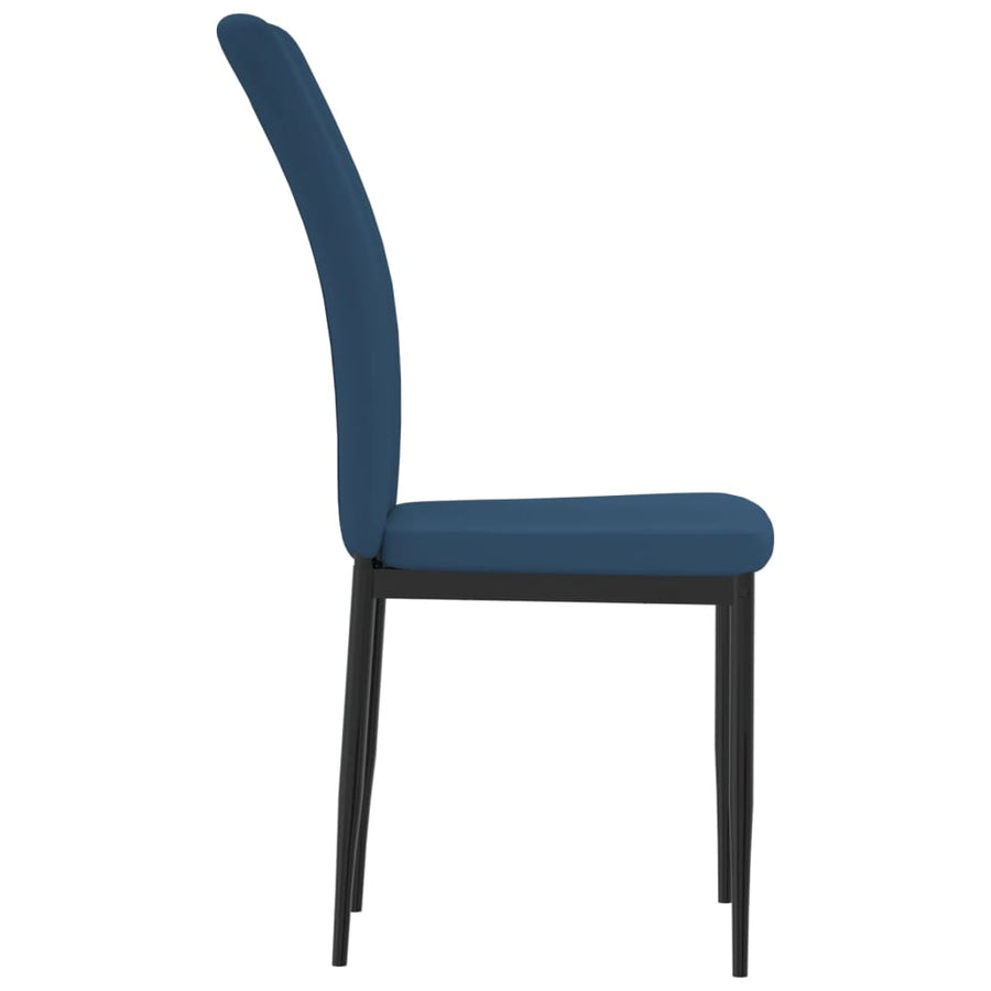 Eetkamerstoelen 2 st fluweel blauw