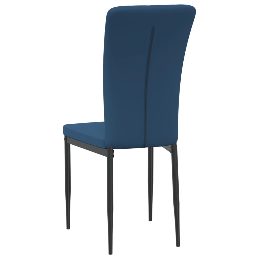 Eetkamerstoelen Fluweel 2 Blauw