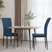 Eetkamerstoelen 2 st fluweel blauw