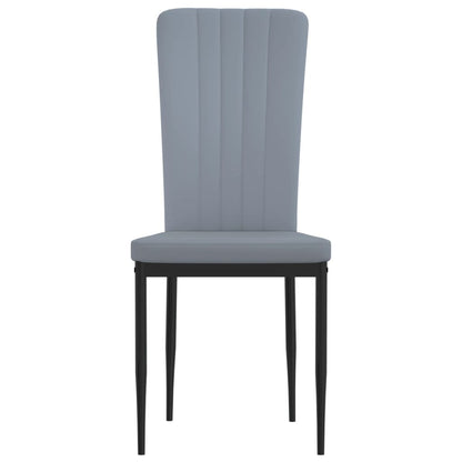 Eetkamerstoelen 2 st fluweel lichtgrijs
