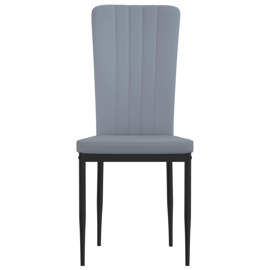 Eetkamerstoelen 2 st fluweel lichtgrijs