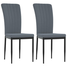 Eetkamerstoelen Fluweel 2 Donkergrijs