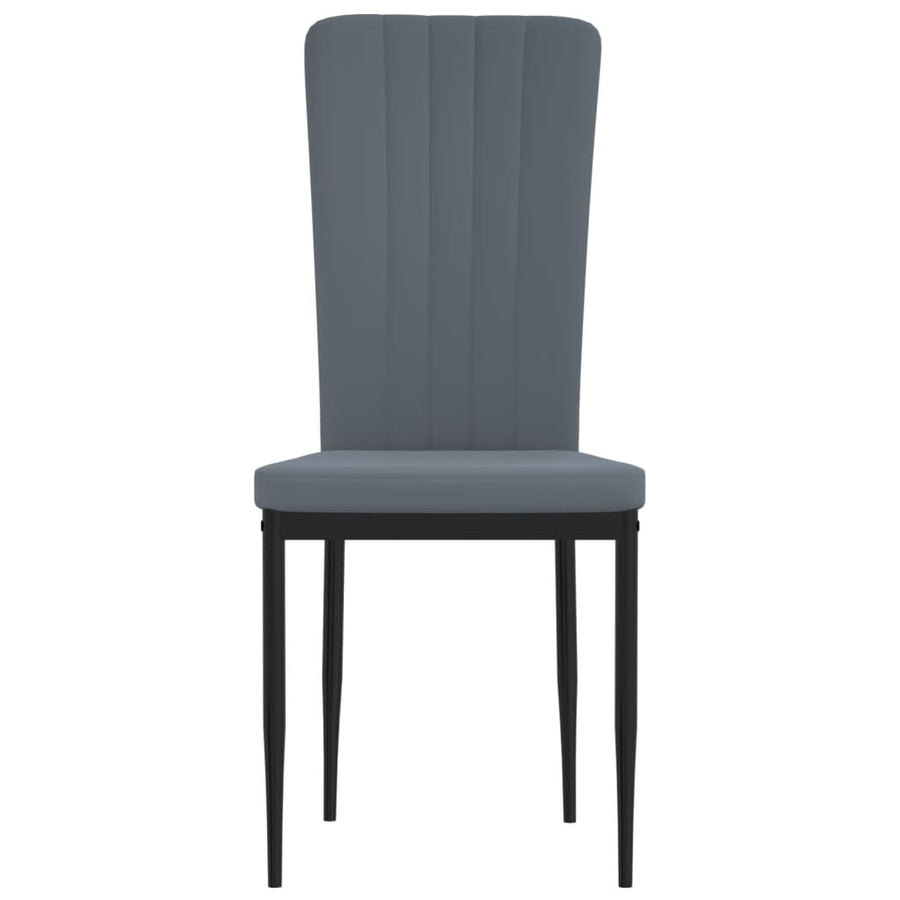 Eetkamerstoelen Fluweel 2 Donkergrijs