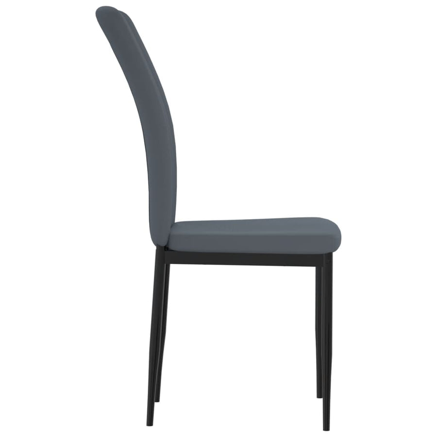 Eetkamerstoelen Fluweel 2 Donkergrijs