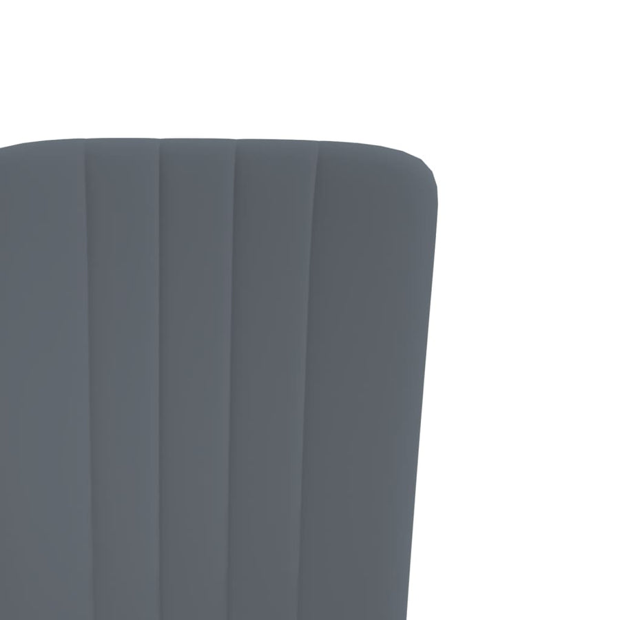 Eetkamerstoelen Fluweel 2 Donkergrijs