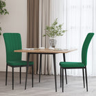 Eetkamerstoelen set van 2 donkergroen fluweel