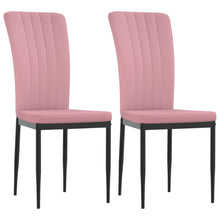 Eetkamerstoelen 2 st fluweel roze 2 Roze