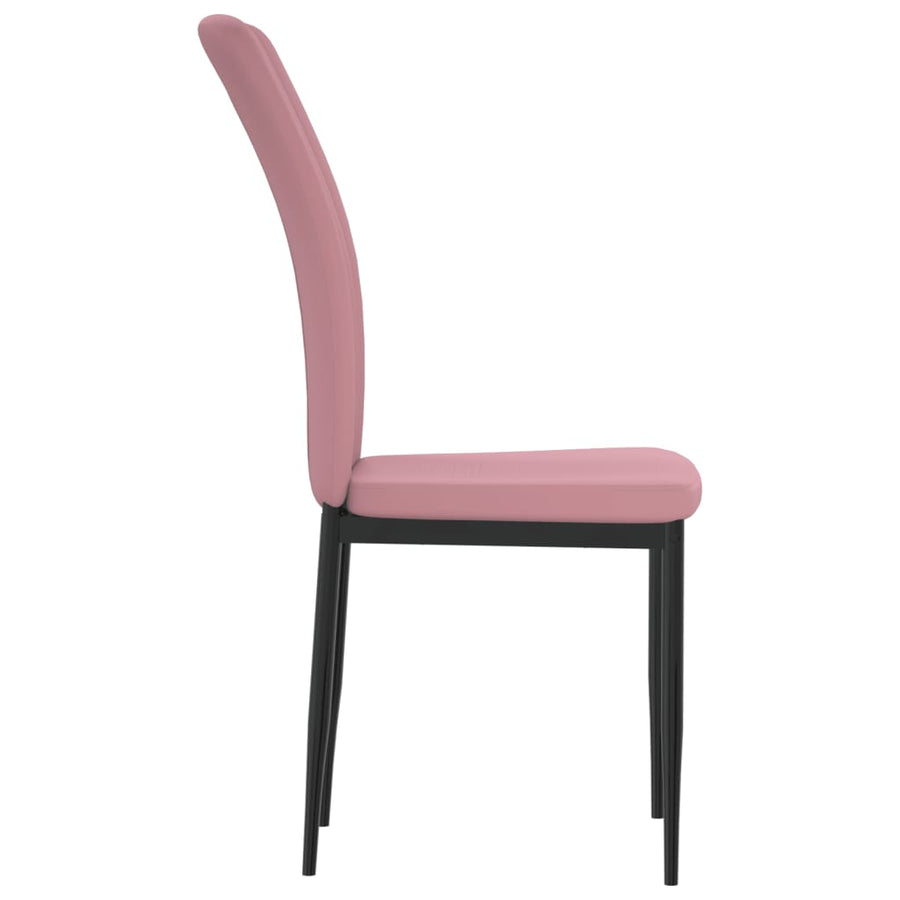 Eetkamerstoelen 2 st fluweel roze
