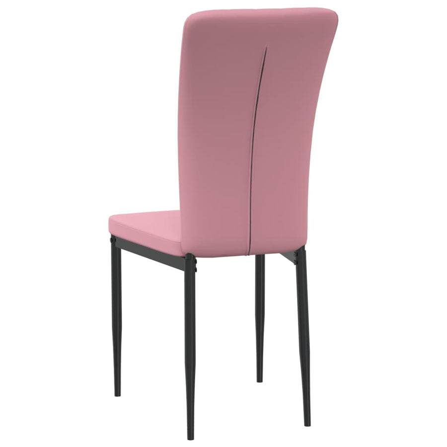 Eetkamerstoelen 2 st fluweel roze