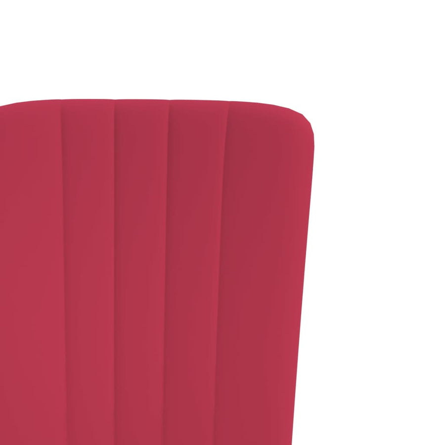 Eetkamerstoelen 2 st fluweel wijnrood