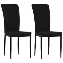 Eetkamerstoelen 2 st fluweel zwart